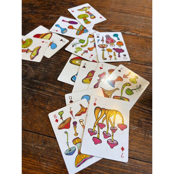 Mushroom Lot - 3PCS - 7” White - 3.5” Spotted Toadstool - Playing Cards - Picture 7 of 8